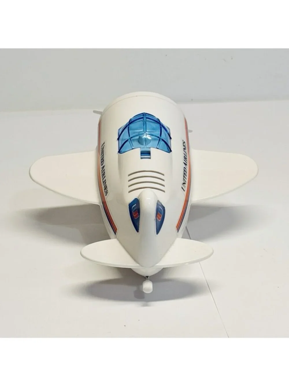 United Airlines VTG  Airplane Desk Alarm Clock Works Propeller Moves